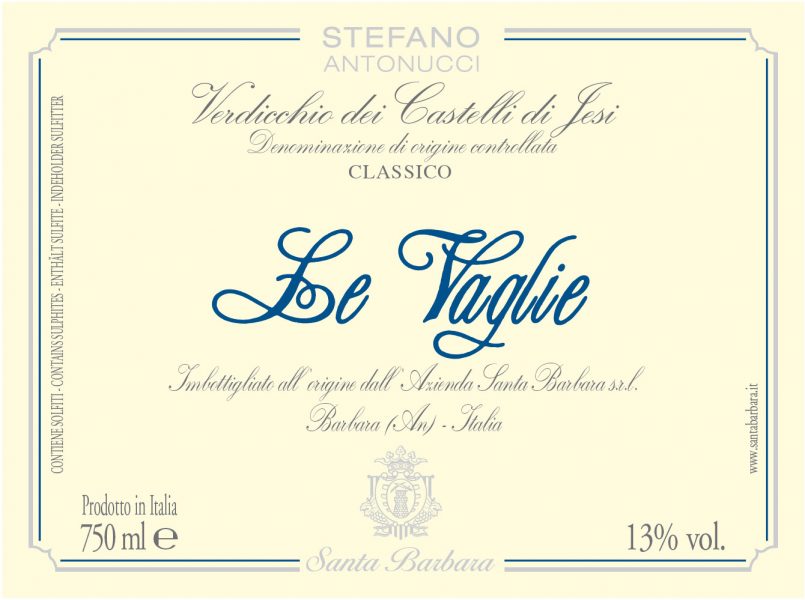 Santa Barbara Verdicchio Castelli di Jesi Classico Le Vaglie - 2022 (750ml)