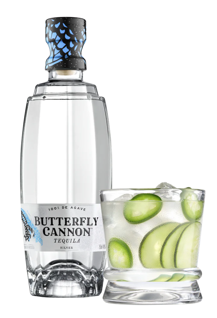 Butterfly Cannon Mexico 100% Agave Silver Cristalino Tequila (750ml)