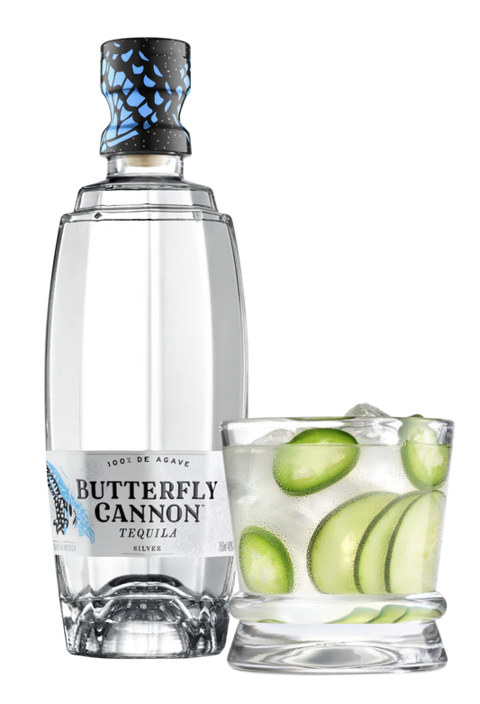 Butterfly Cannon Mexico 100% Agave Silver Cristalino Tequila (750ml)