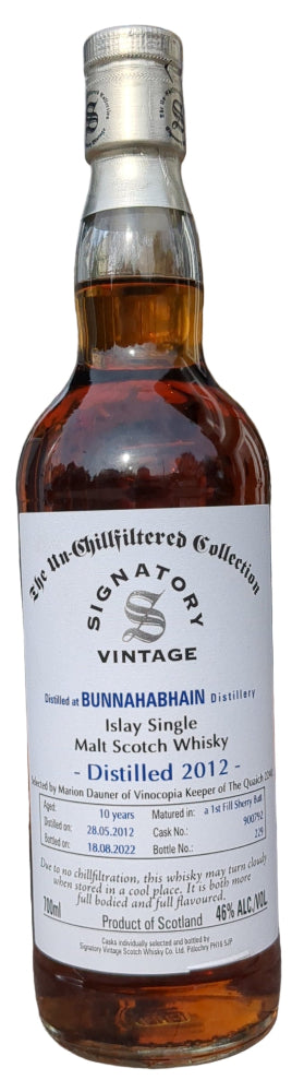 Signatory Bunnahabhain 10-Year Sherry Cask Finished Single Barrel (700ml)