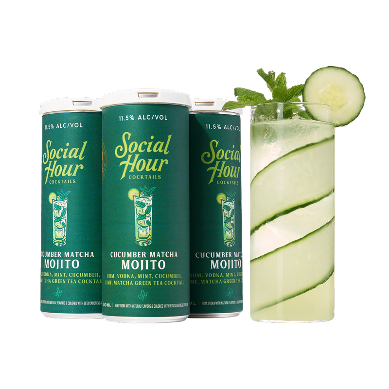 Social Hour Cocktails Cucumber Matcha Mojito250ml (4-pack cans)