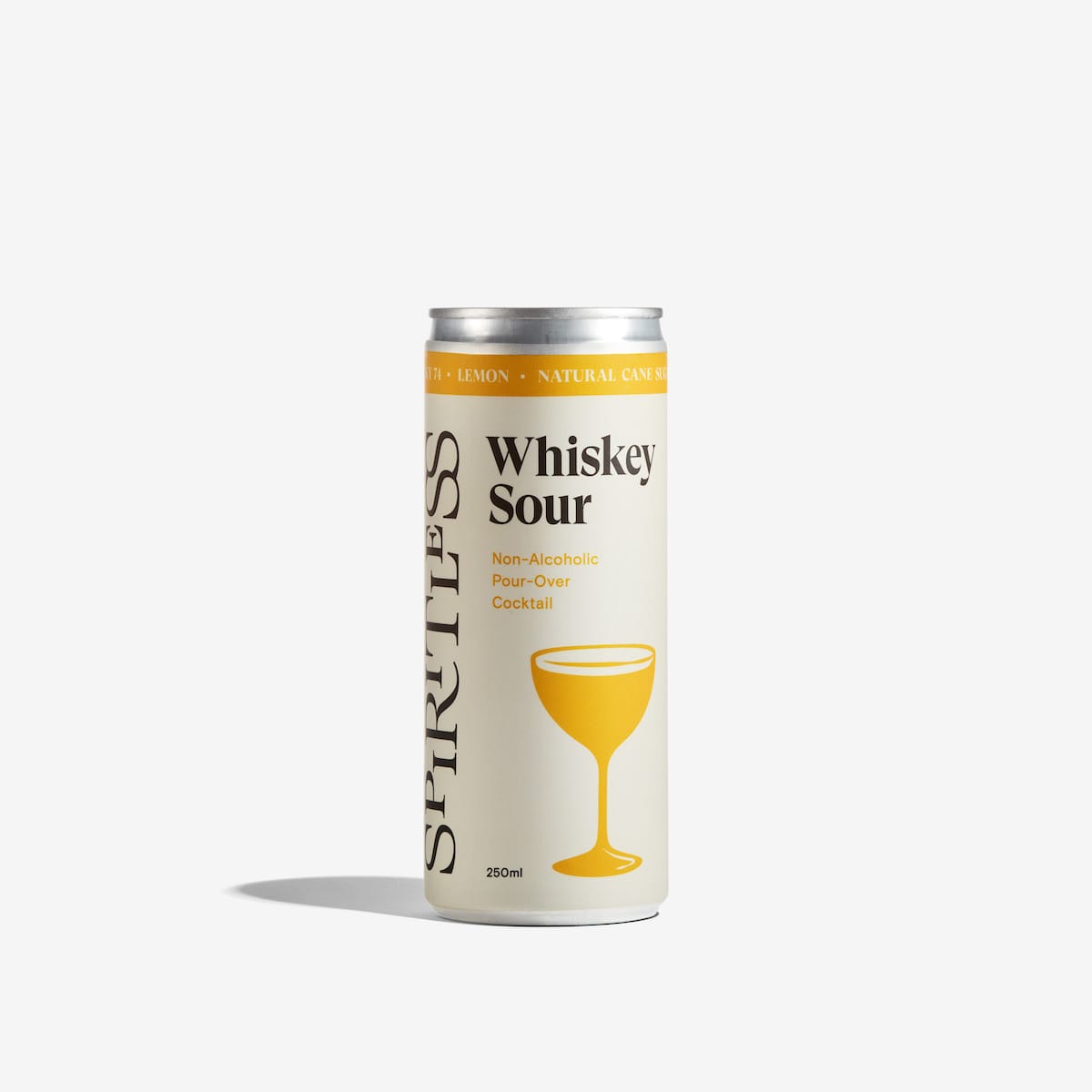 Spiritless Whiskey Sour NA Cocktail made with Kentucky 74(250ml 4pk Can)