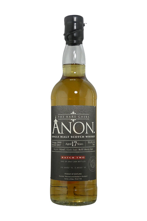 The Rare Casks 17 year Anon 1999 Batch 2  Refill Sherry Butt 53.8 ABV (700ml)