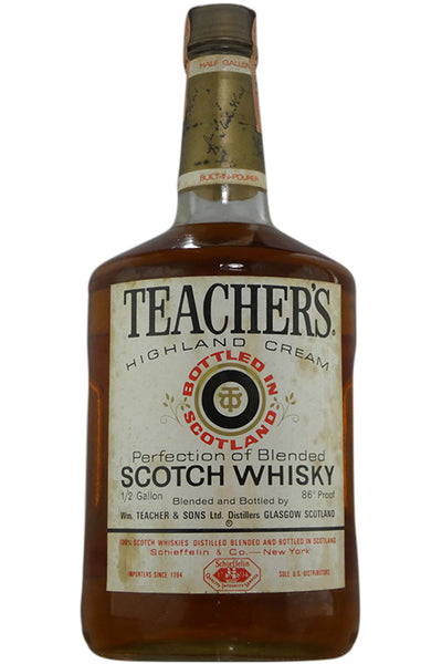 Teachers Highland Cream Blended Scotch Whiskey 1970's (1.75