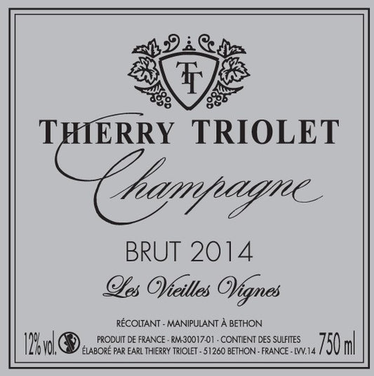 Champagne Thierry Triolet Vieilles Vignes Brut - 2019 (750ml)