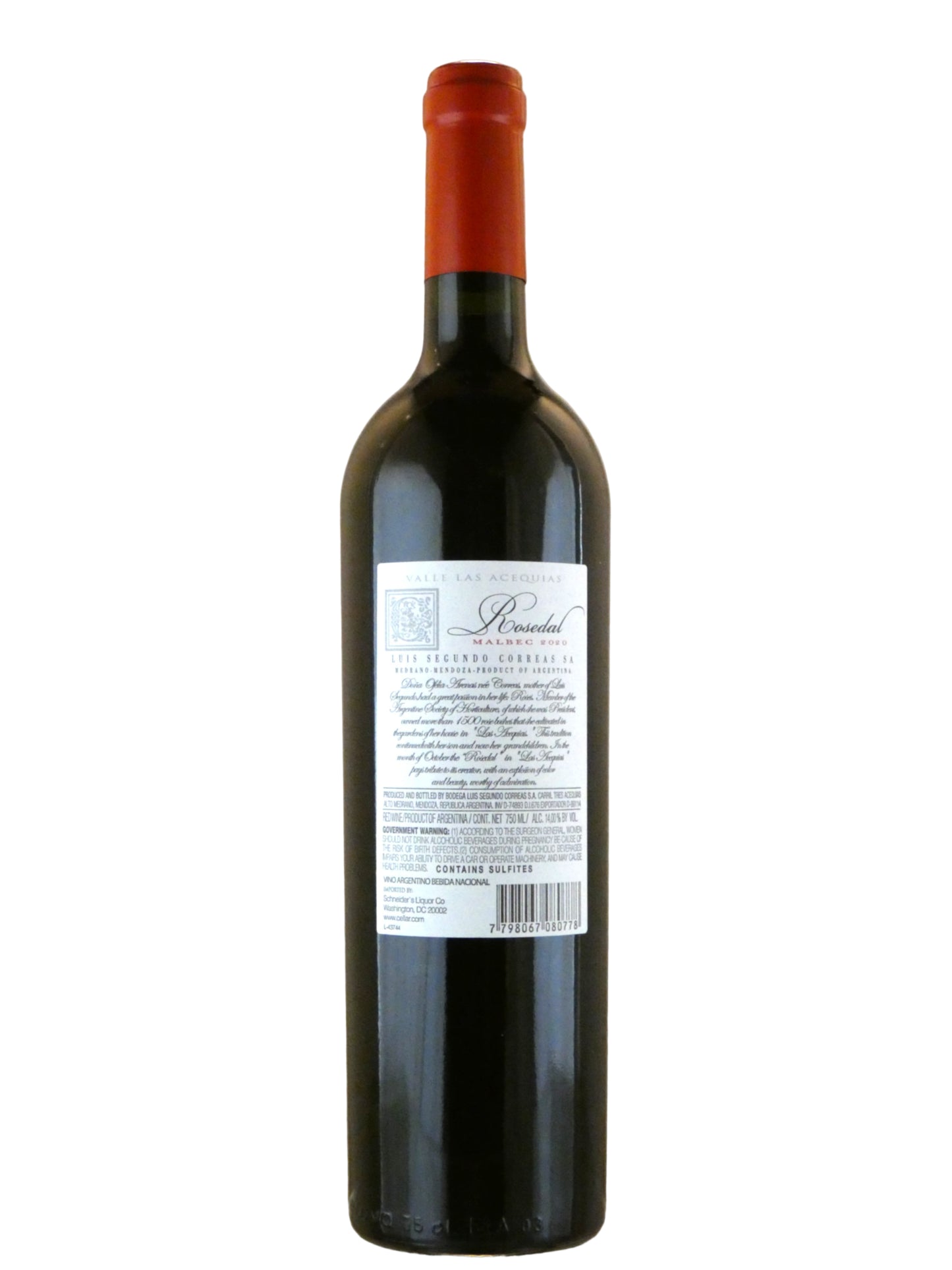 Valle Las Acequias Malbec Rosedal - 2020 (750ml)