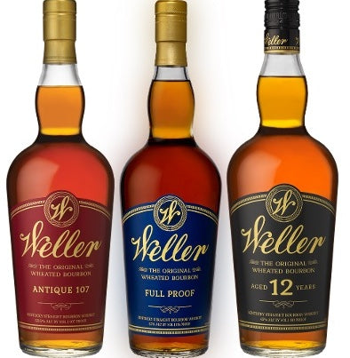 W.L. Weller 12Yr, Weller Antique 107, & Weller Full Proof (750ml) Bundle