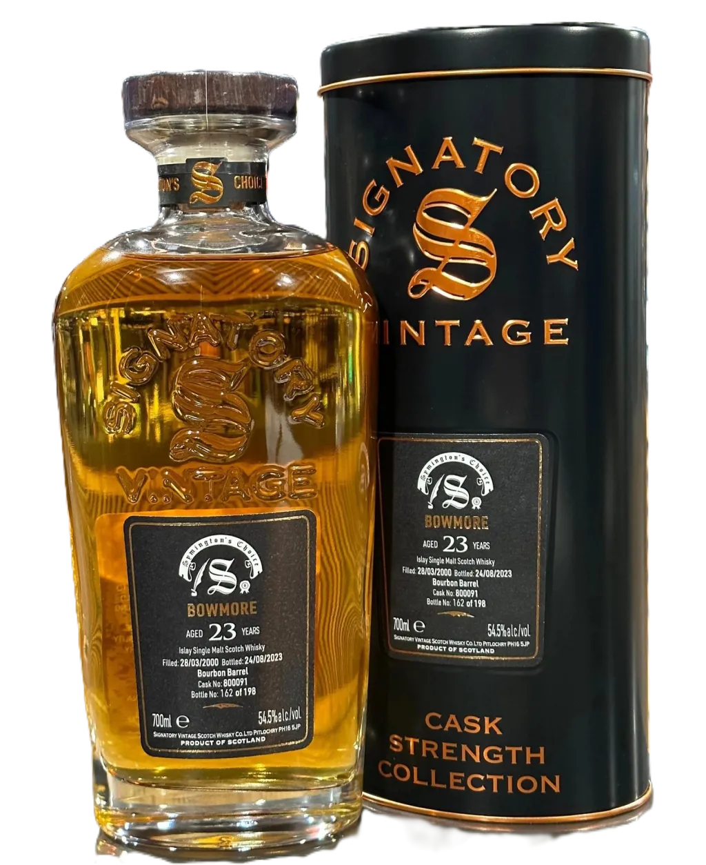 2000 Signatory Vintage Cask Strength Collection Symington's Choice Bowmore 23 Year Old Single Malt Scotch Whisky (700ml) - PRESALE