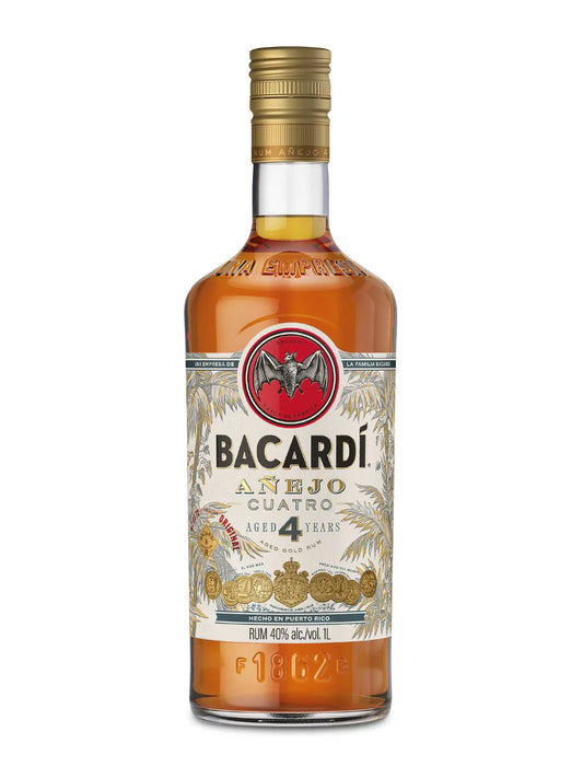 Bacardi 'Cuatro' Aged 4 Years Anejo Rum (750ml)