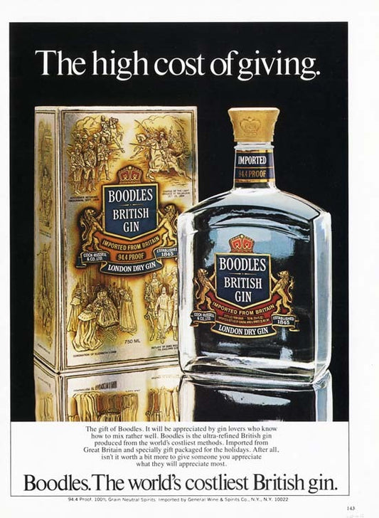 Boodles Gin Vintage 1970s In Box (1 Quart)