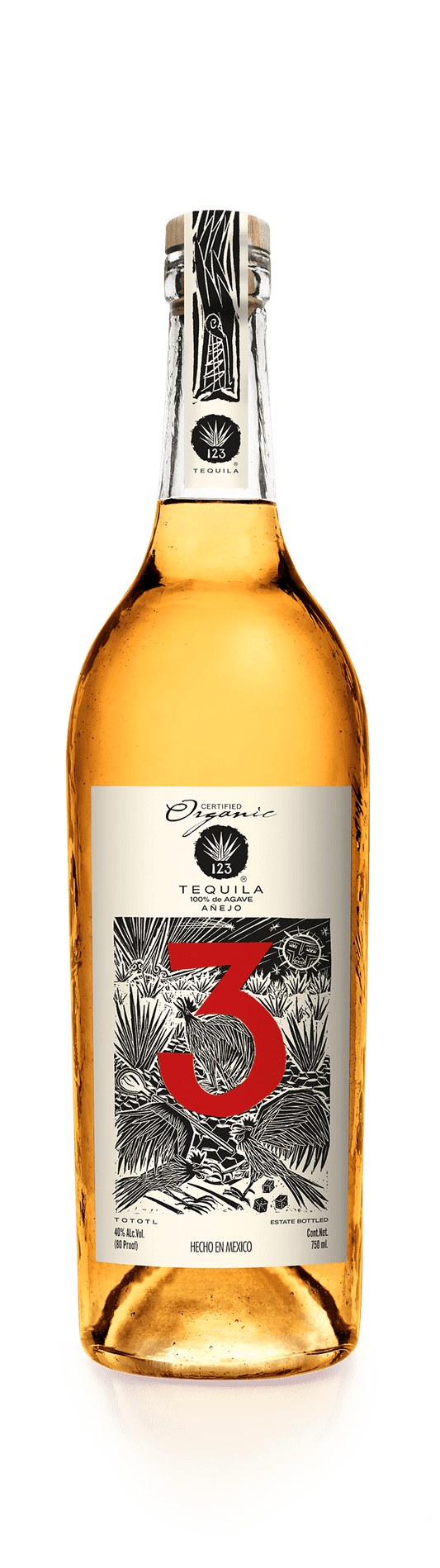 123 Organic Tequila Anejo (375ml)