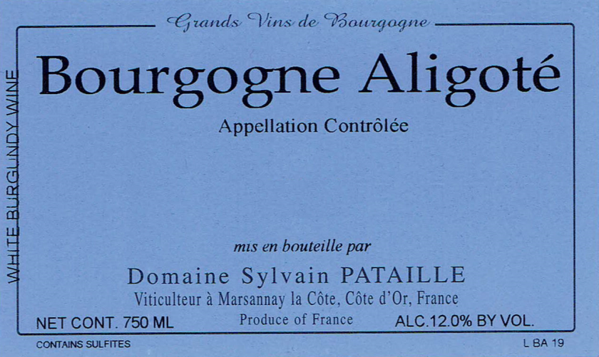 Sylvain Pataille Bourgogne Aligote - 2022 (750ml)