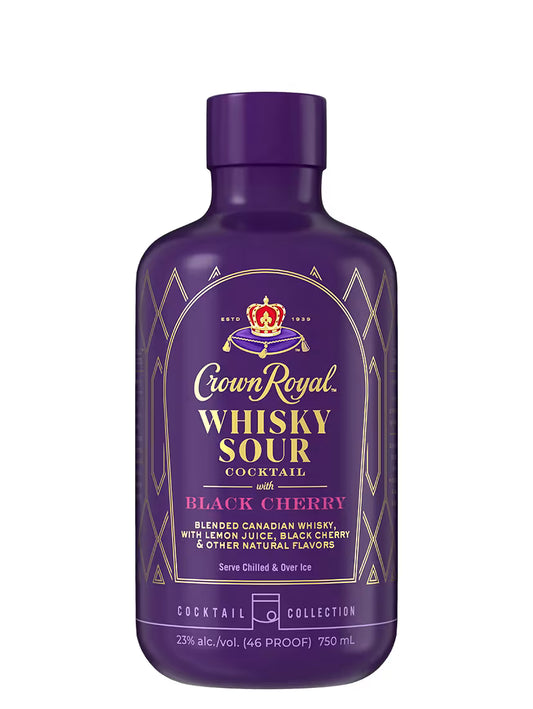 Crown Royal Black Cherry Whisky Sour Cocktail (750ml)