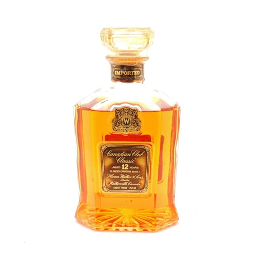 Canadian club classic 12 Year - Hiram Walker  & Sons  (750ml) (old) (Glass Decanter) 1980's bottling