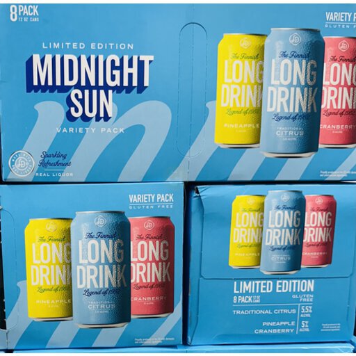 Long Drink Cocktail Midnight Sun Variety  (12oz Can 8 Pk)