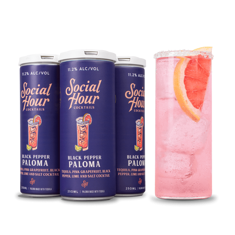 Social Hour Cocktails Pink Pepper Paloma 250ml (4-pack cans)