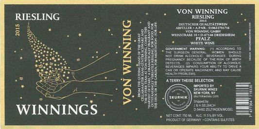 Von Winning Riesling Winnings - 2025 (750ml)