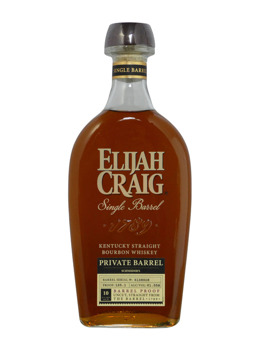 Elijah Craig  Single Barrel Schneider's 10 year Barell Proof 123.1 (750ml)