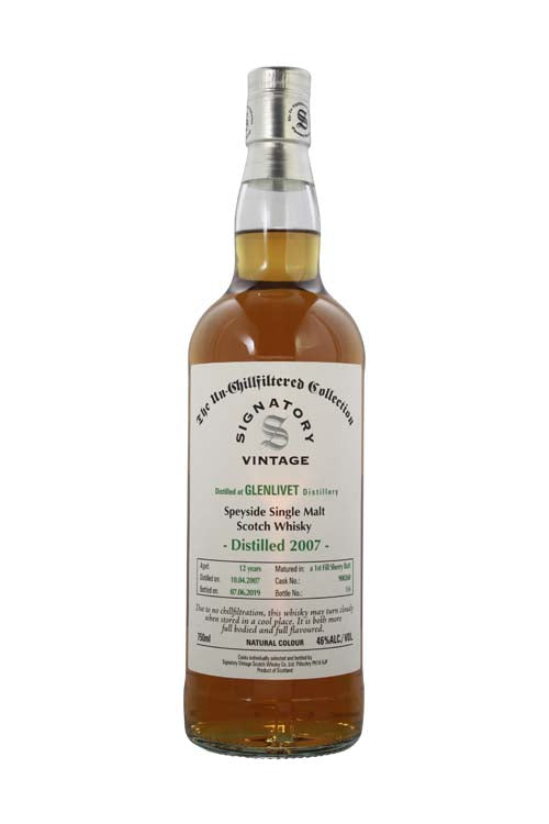 Signatory Glenlivet 12 Year Un-chillfiltered Collection  (750ml) 2007