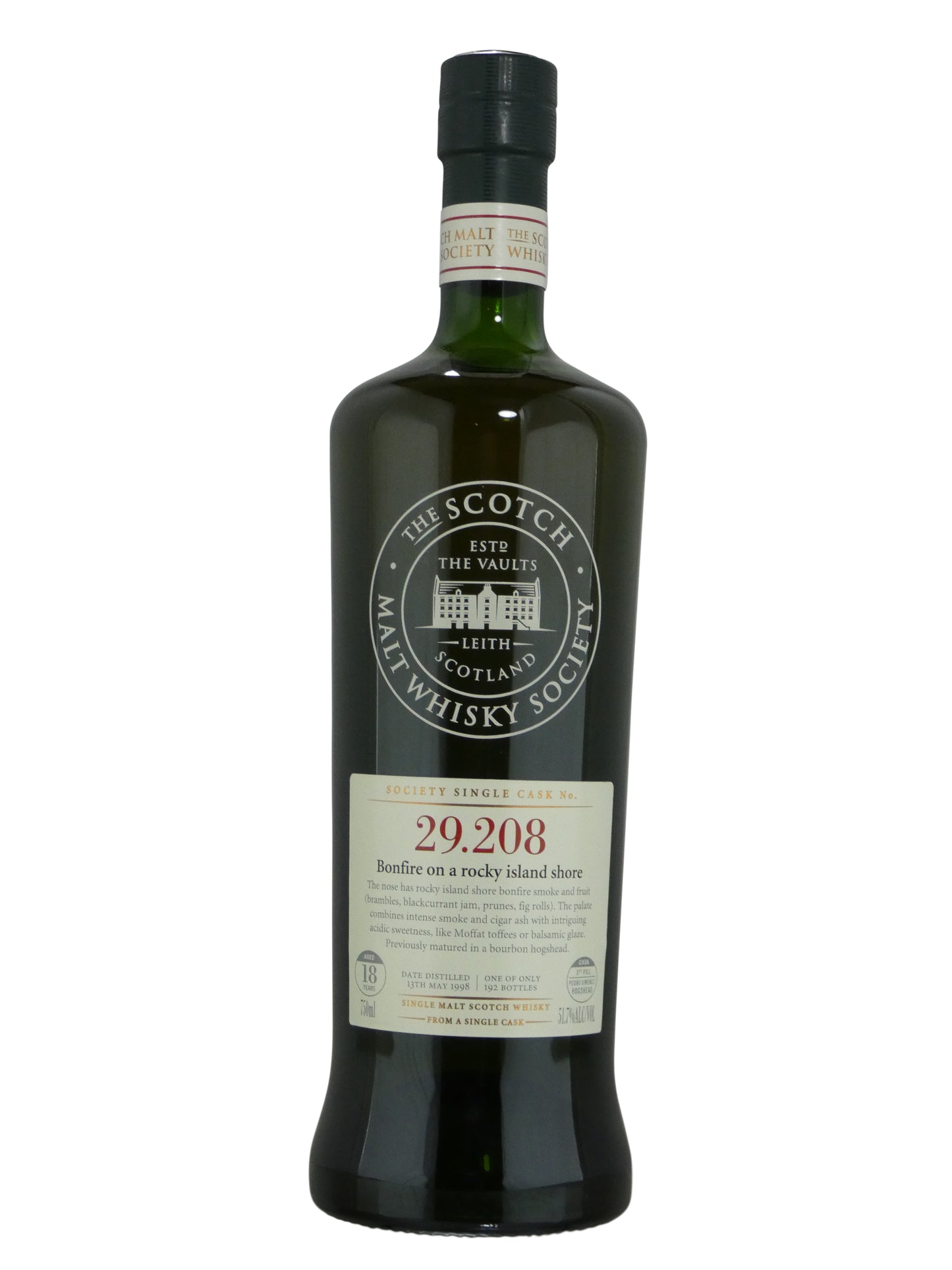 Scotch Malt Whisky Society, 29.208 (Laphroaig), Aged 18 years, 51.7% abv. (750ml)