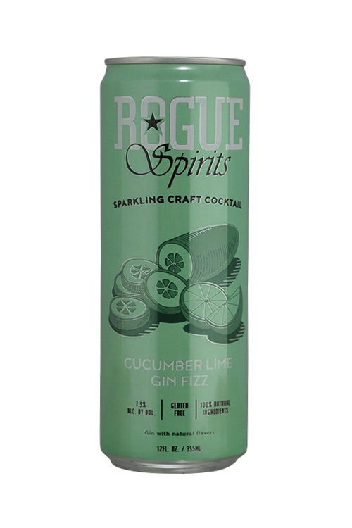 Rogue Spirits Sparkling Craft Cocktail Cucumber Lime Gin Fizz (12oz Can 4 Pk)