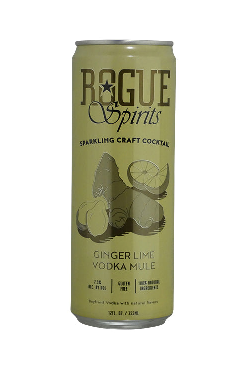 Rogue Spirits Sparkling Craft Cocktail Ginger Lime Vodka Mule (12oz Can 4 Pk)