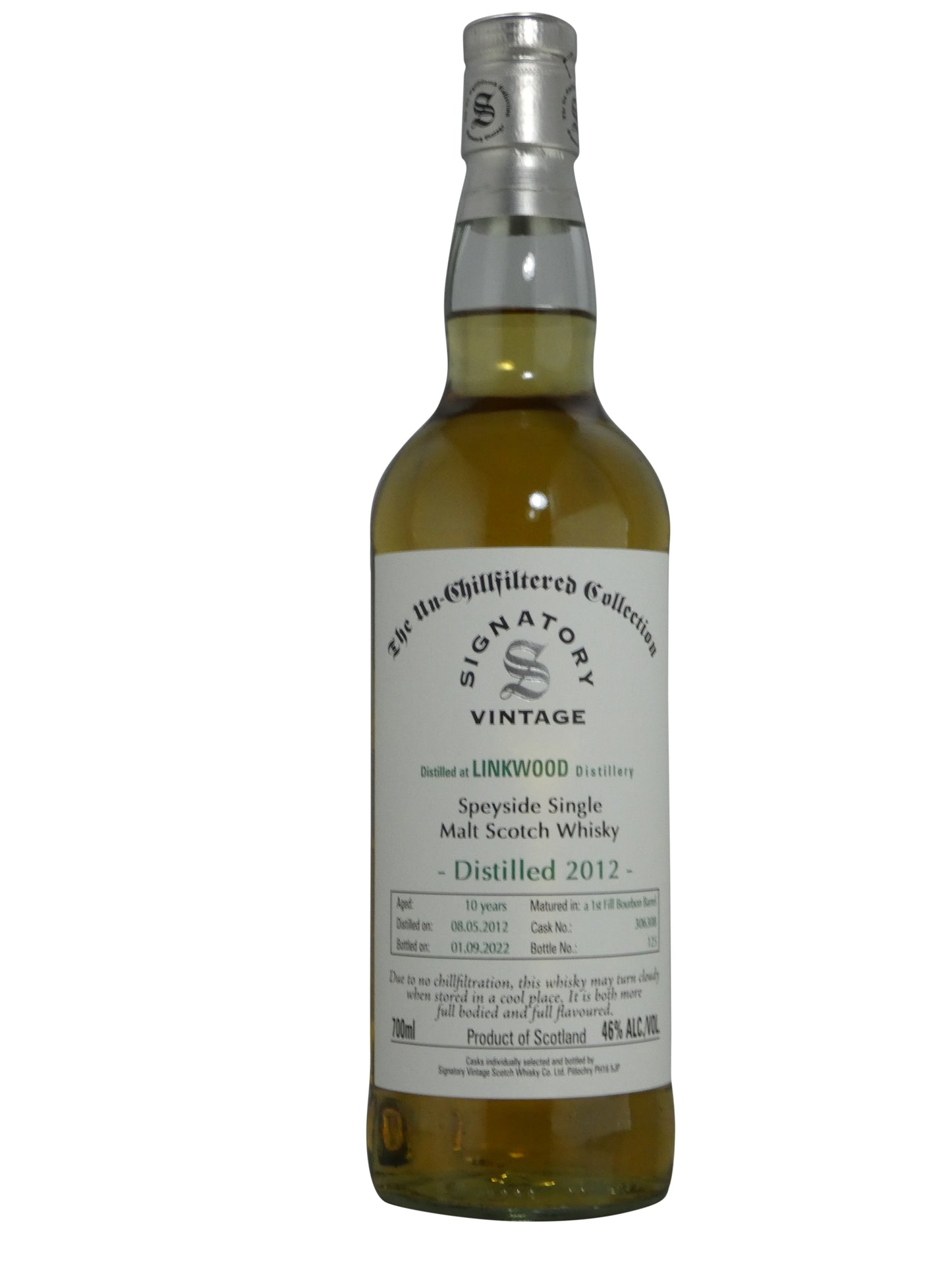 Signatory Linkwood  10Year Old Un-chillfiltered Collection2009 (700ml)+